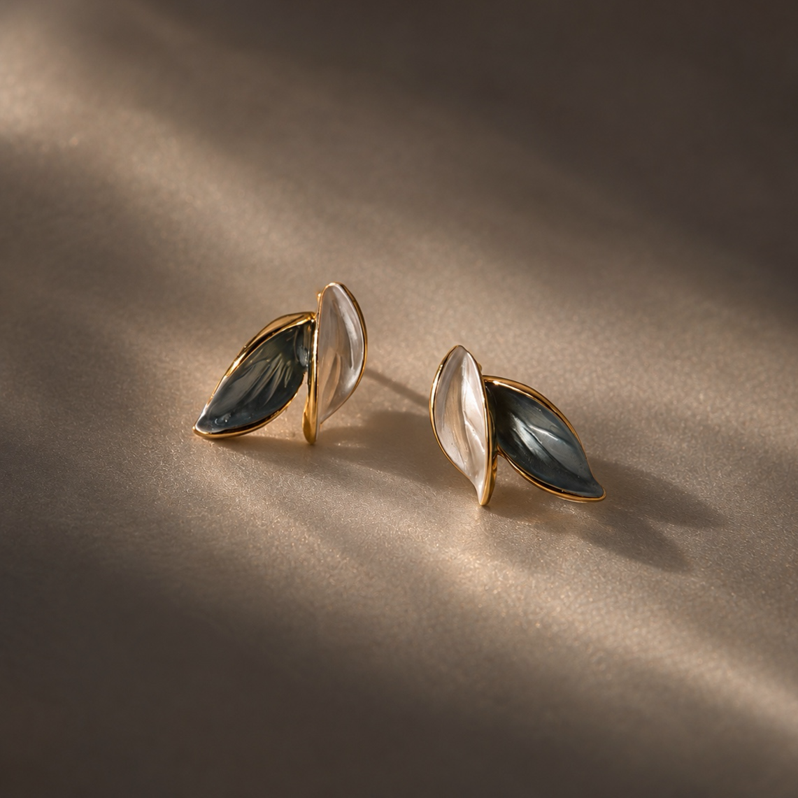 Between Light Leaf Earrings
