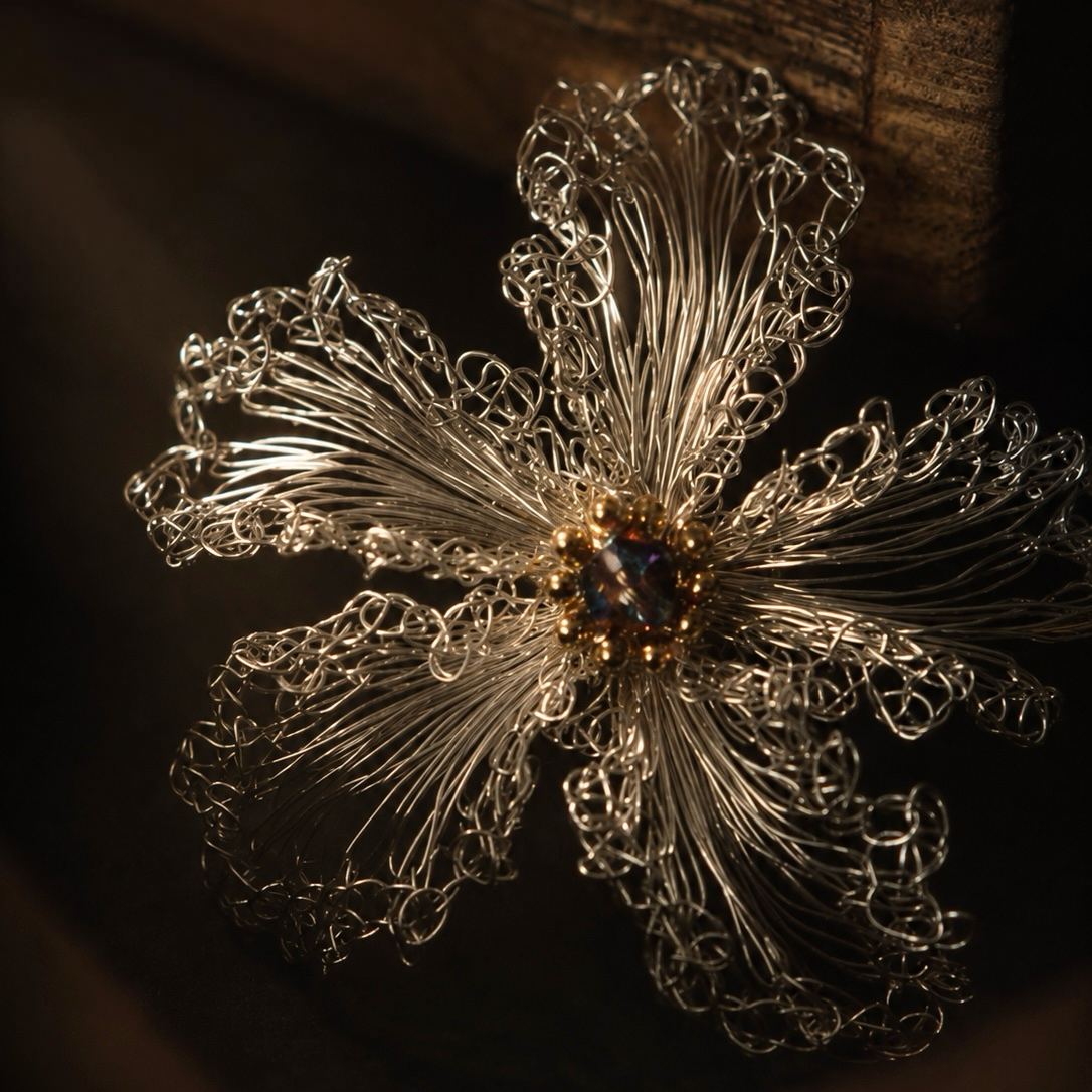 Ethereal Bloom Earrings / Necklace / Ring — Handmade Filigree Flower Jewelry