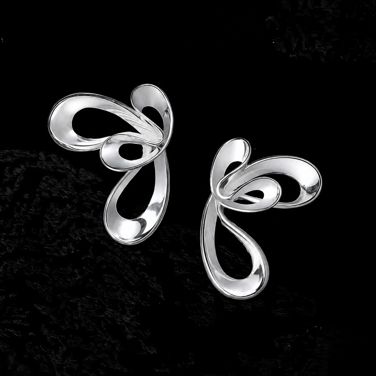 Cloudflow Silver Earrings
