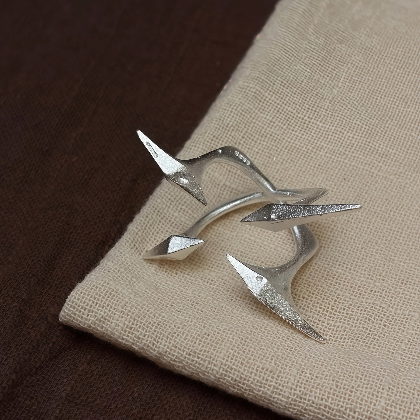 Obsidian Instinct Sculptural Ring