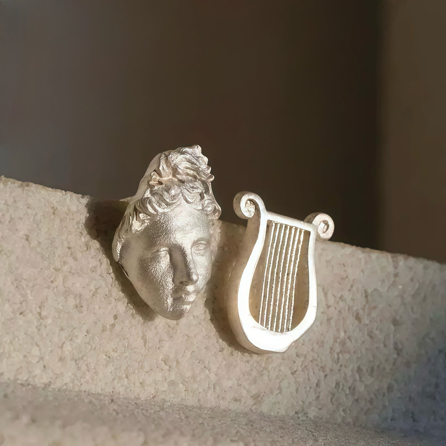 Apollo & Lyre Stud Earrings
