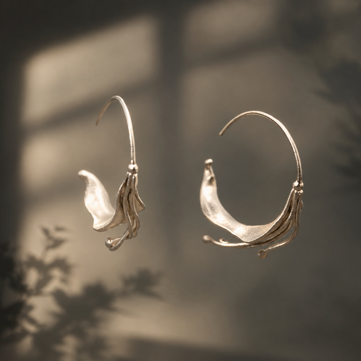 Where Petals Wander Hoop Earrings