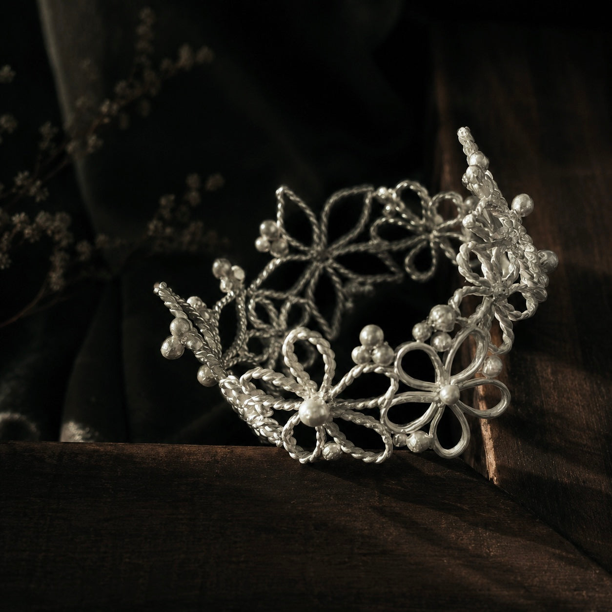 Floral Lace Silver Ring