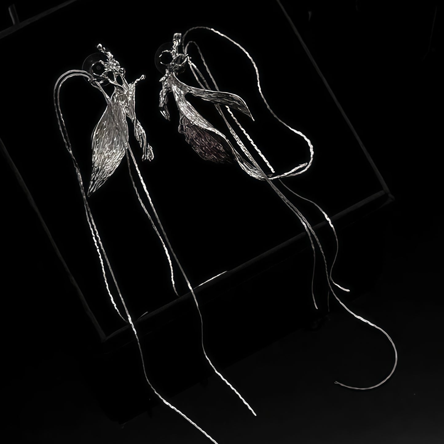 Midnight Willow Tassel Earrings