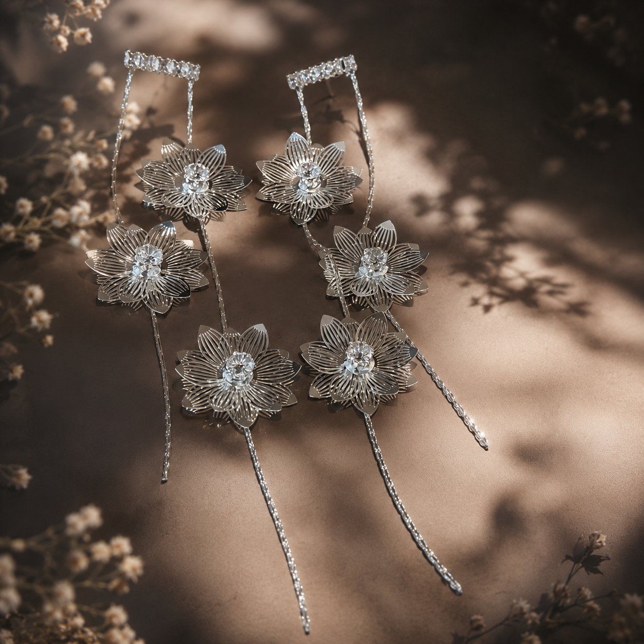 Three Petal Dance Earrings