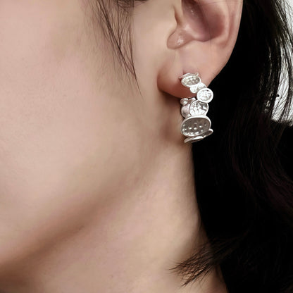 Ripple Moonlight Hoop Earrings