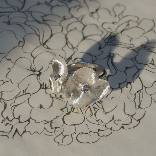 Hydrangea Duet Ring