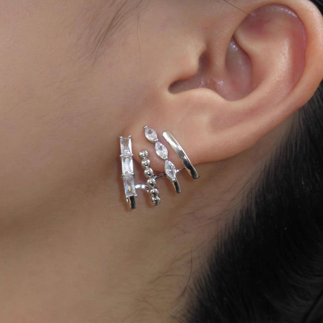 Celestial Mirage Øreringe – Illusion Øreringe i Sterlingsølv