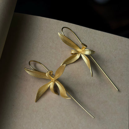 Four-Season Orchid Drop Earrings