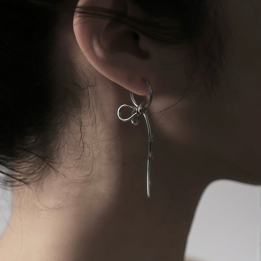 Ribbon Flow Earrings / Ear Cuffs (2-in-1 Style)