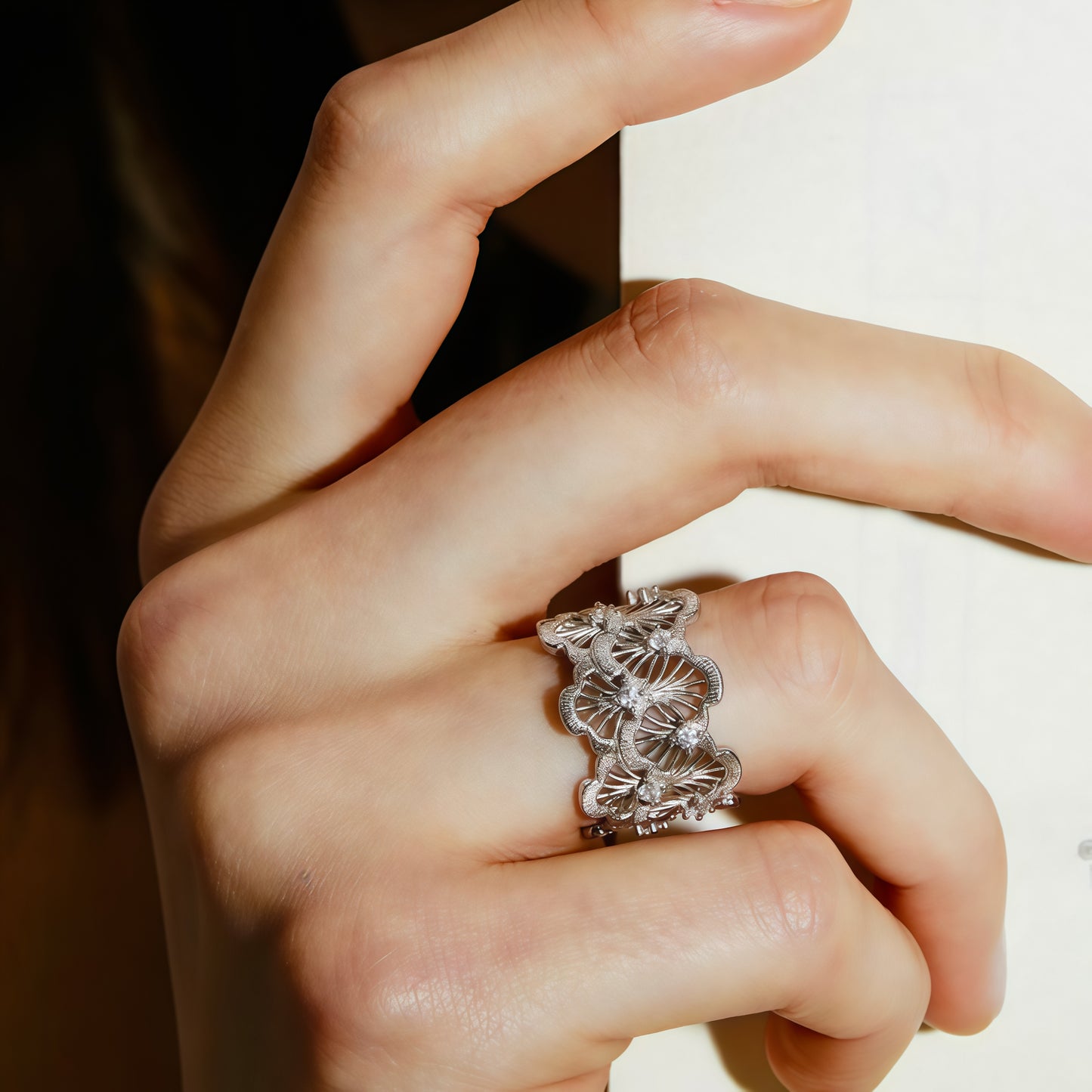 Orchid Veil Ring