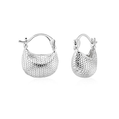 Silver Mini Bag Hoops