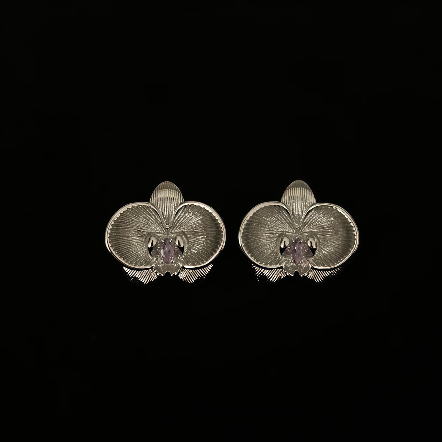 Orchid Whisper Stud Earrings