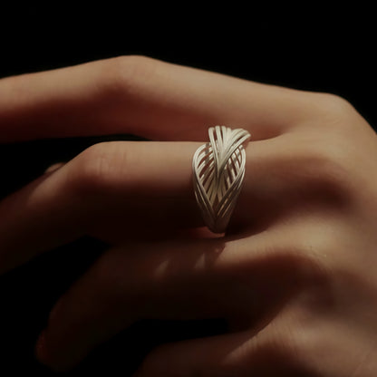 Interwoven Silver Ring