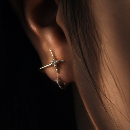 Starbound Arc Earrings (2-in-1 Style)