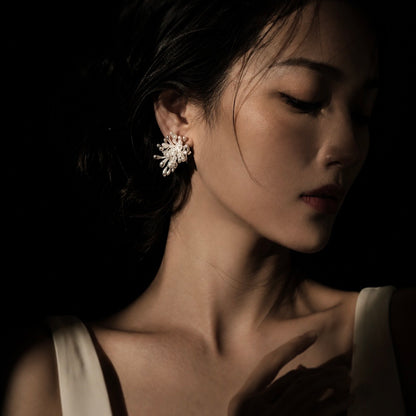 Pearl Cascade Sculpture Earrings