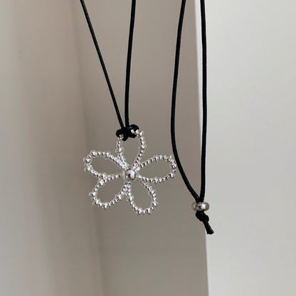 Dewdrop Blossom Silver Pendant Necklace