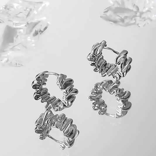 Ripple Gleam Earrings – Sterling Silver