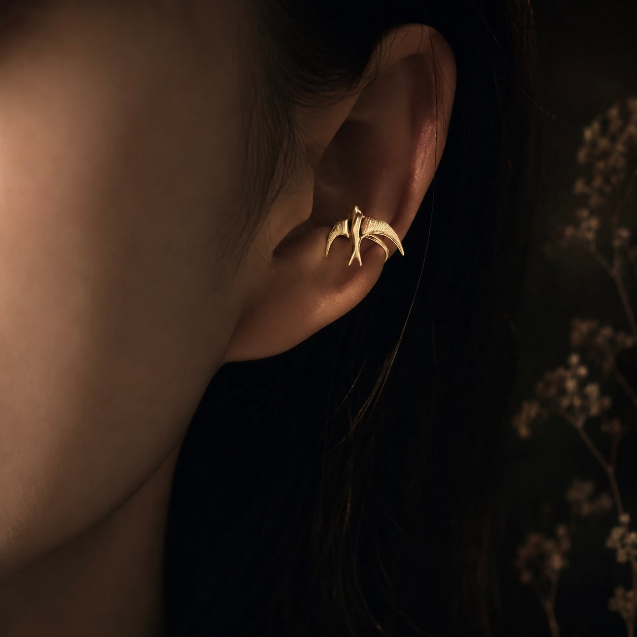 Soaring Swallow Ear Cuffs