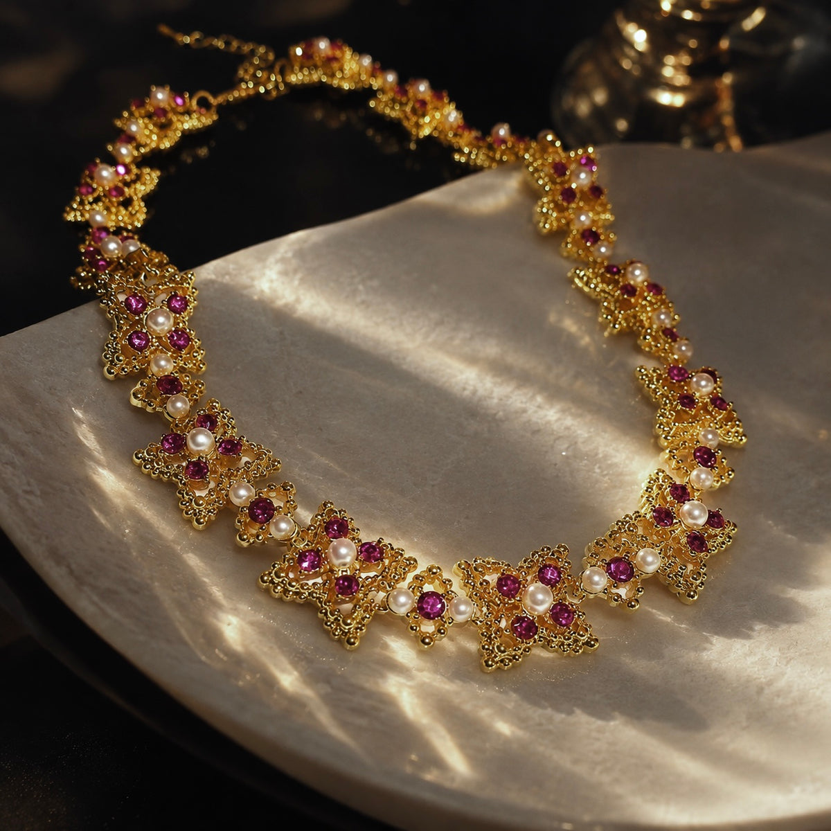 Scarlet Bloom Necklace