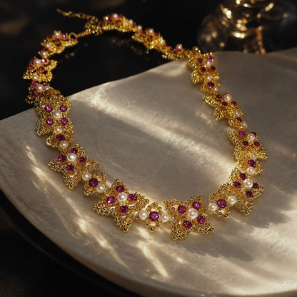 Scarlet Bloom Necklace