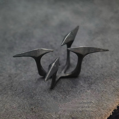 Obsidian Instinct Sculptural Ring