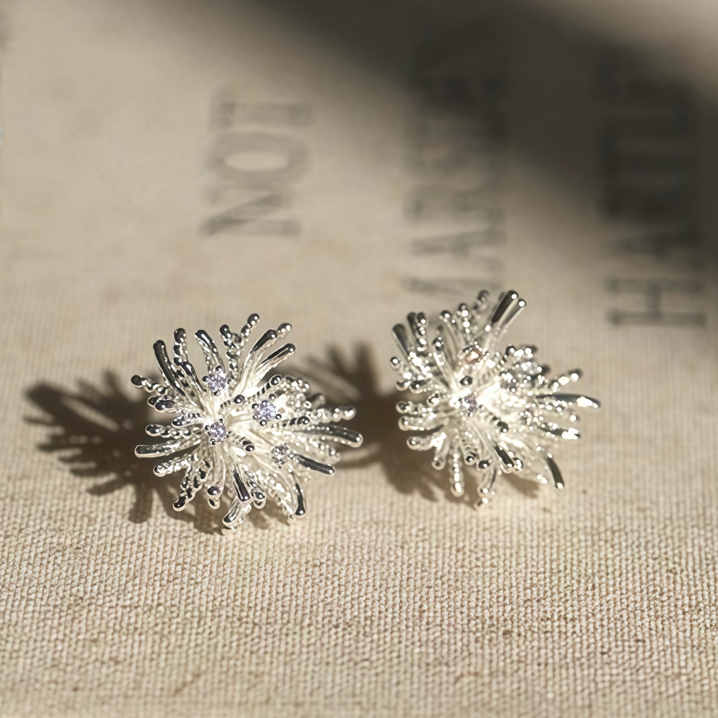 Firework Bloom Earrings – Gold & Silver