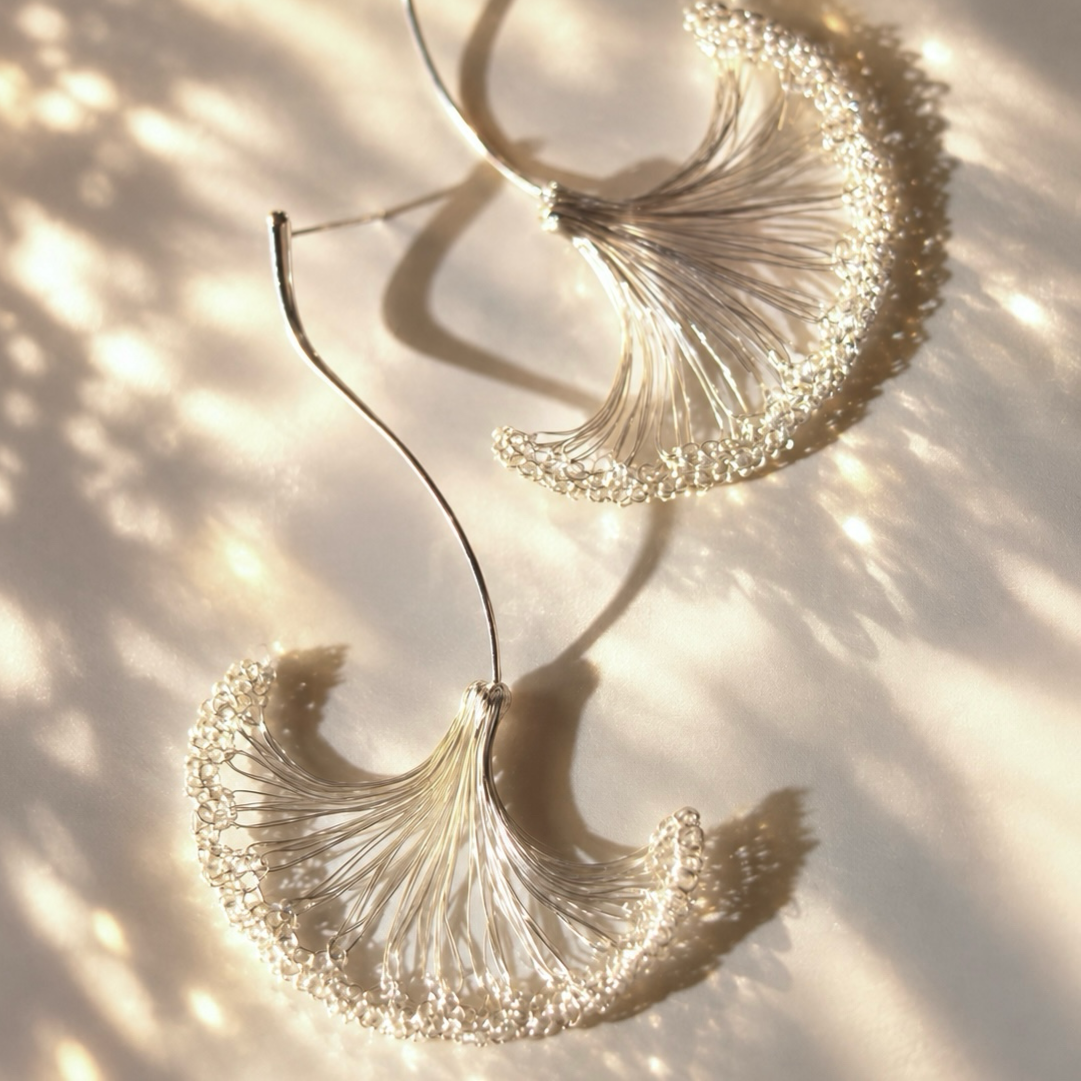 Ginkgo Veil Earrings