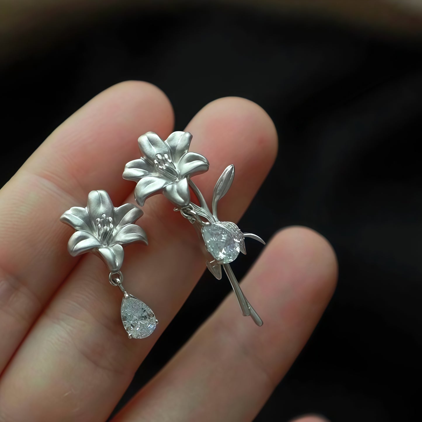 Lily Drift Earrings (2-in-1 Style)