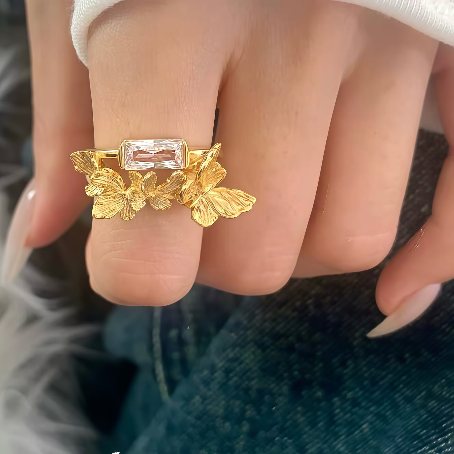 Golden Flutter Ring