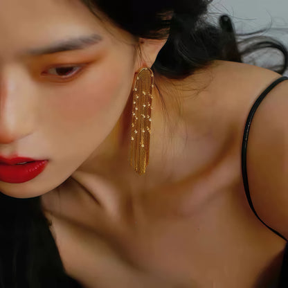 Golden Cascade Earrings