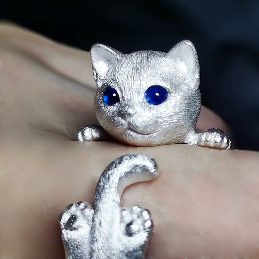 Kitten Hugging Ring