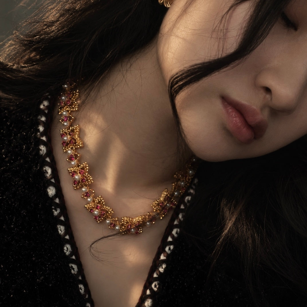 Scarlet Bloom Necklace