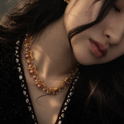 Scarlet Bloom Necklace