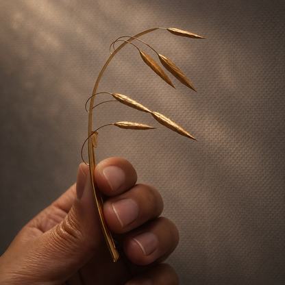 Golden Oat Whisper Brooch