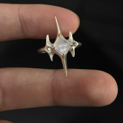 Starlit Thorn Amethyst Ring