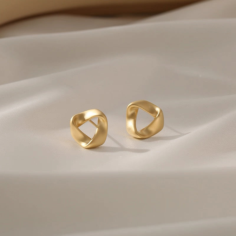 Ethereal Twist Stud Earrings