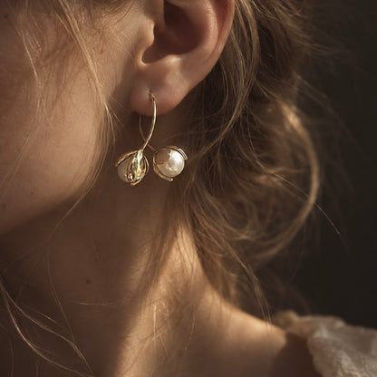 Petal Pearl Earrings