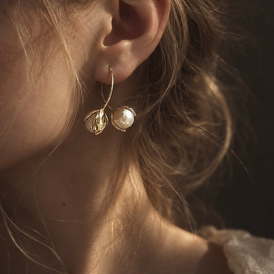 Petal Pearl Earrings