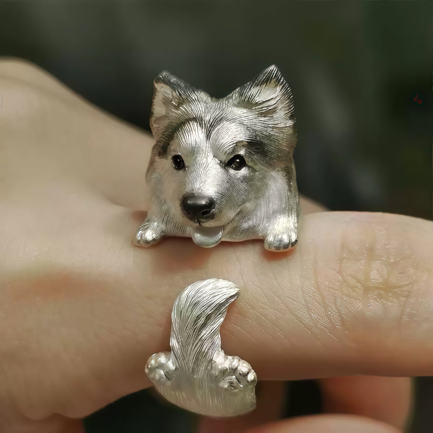 Husky Hugging Ring