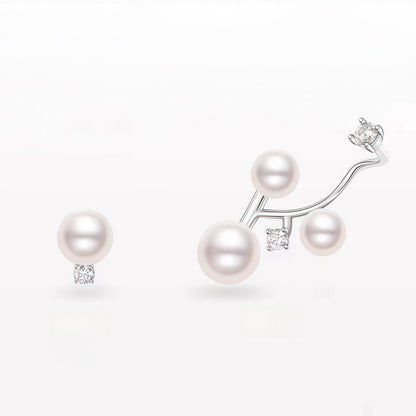 Orbiting Pearl Ear-Climber Earrings (2-in-1 Style)