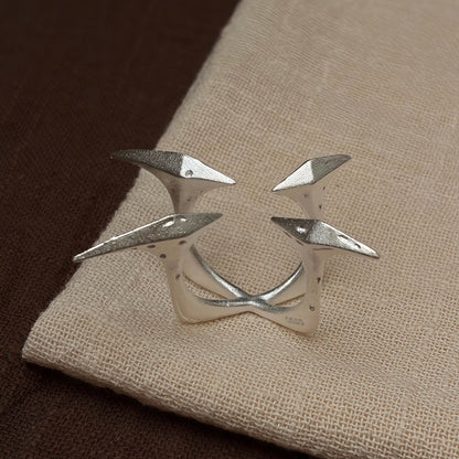 Obsidian Instinct Sculptural Ring