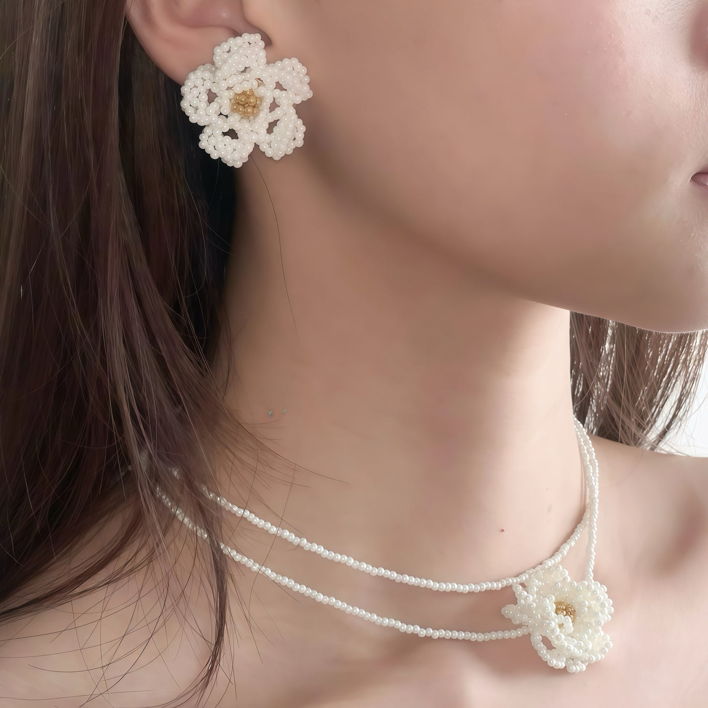 Beaded Blossom Jewelry Collection (Earrings, Ring, Necklace/Bracelet)