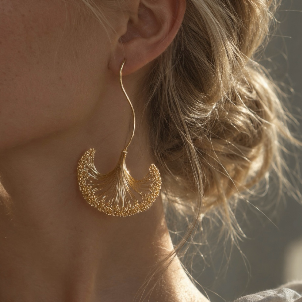 Ginkgo Veil Earrings