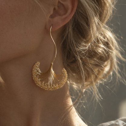 Ginkgo Veil Earrings