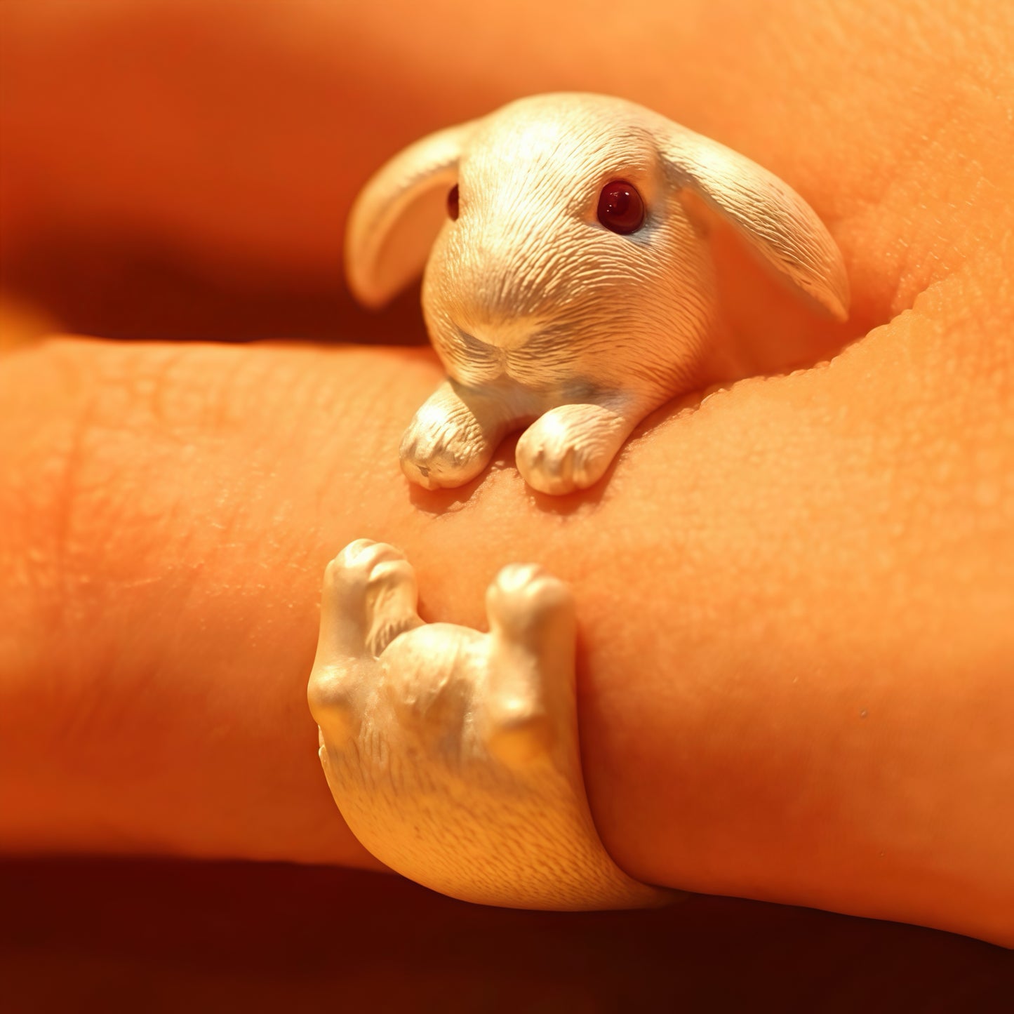 Bunny Embrace Ring — A Tiny Companion Wrapped Around Your Finger