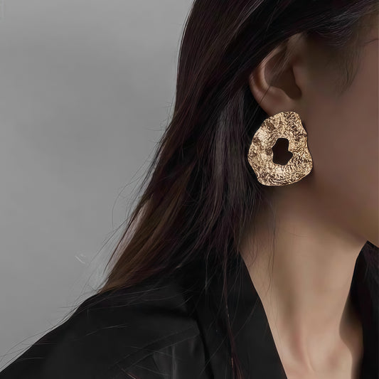 Sculptural Flow Earrings - Gold & Silver