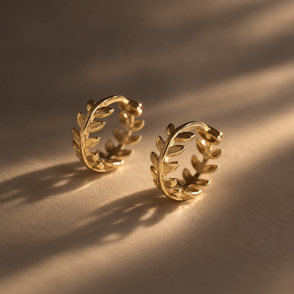 Olive Whisper Hoops