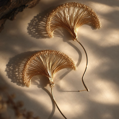 Ginkgo Veil Earrings