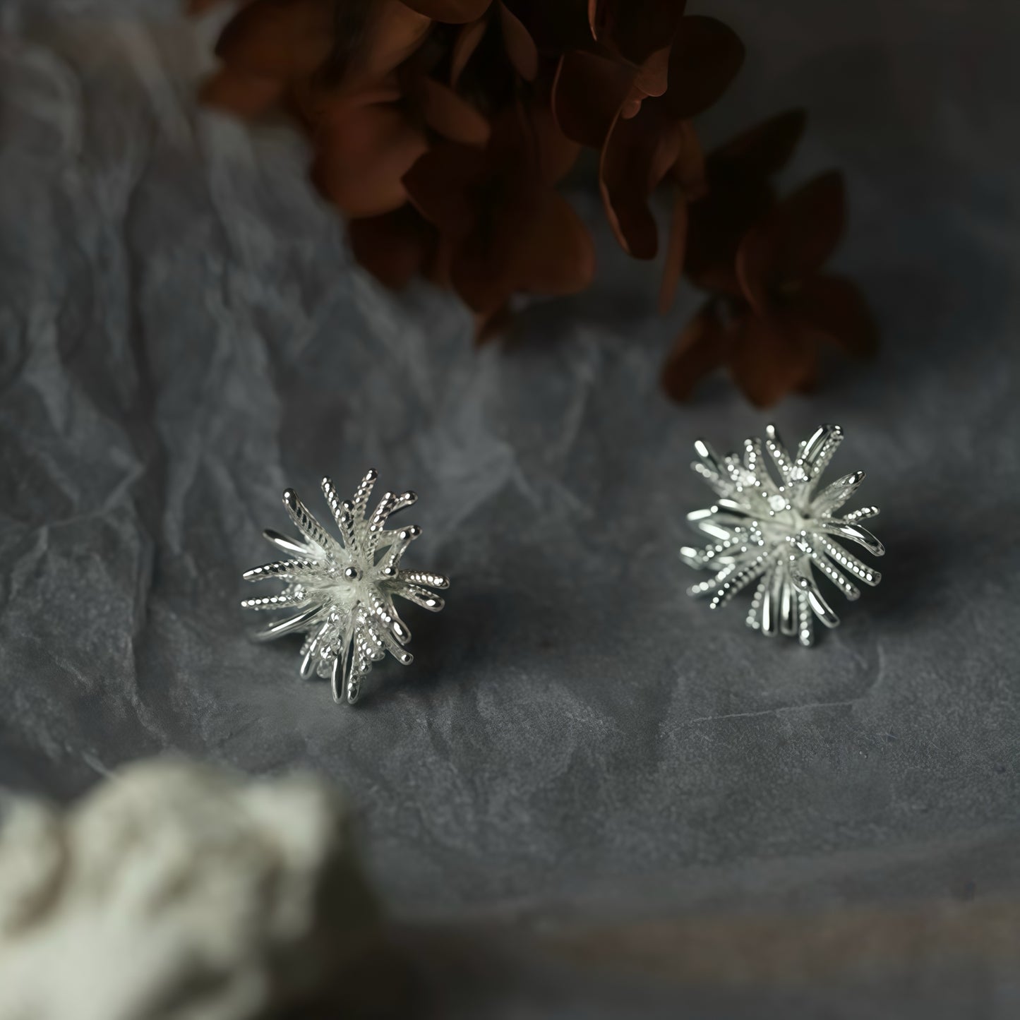 Firework Bloom Earrings – Gold & Silver